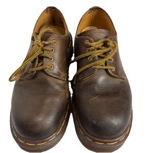 Vintage 90’s Dr. Martens 1561 Brown Oxford Shoes Made In England Size 4